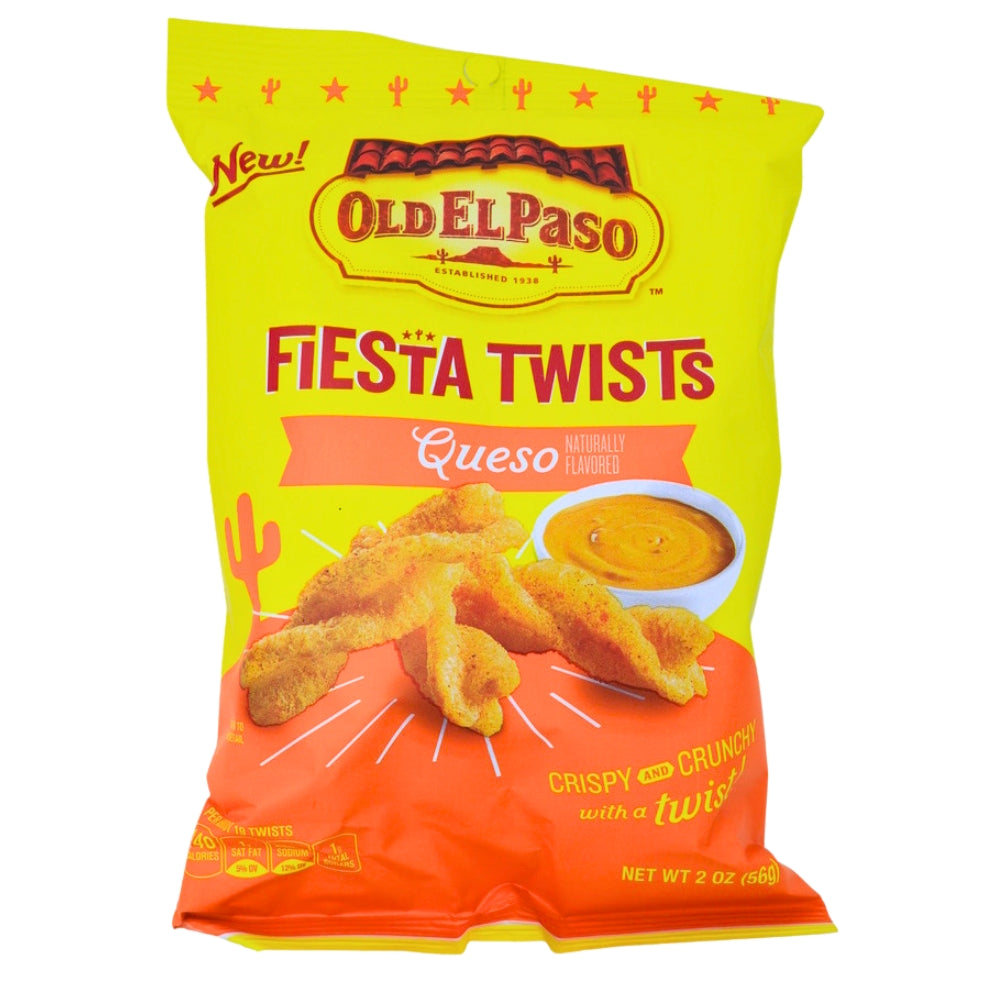 Old El Paso Fiesta Twists Queso - 2oz -Old El Paso - Chips and Queso - Queso Fresco - Mexican Snacks