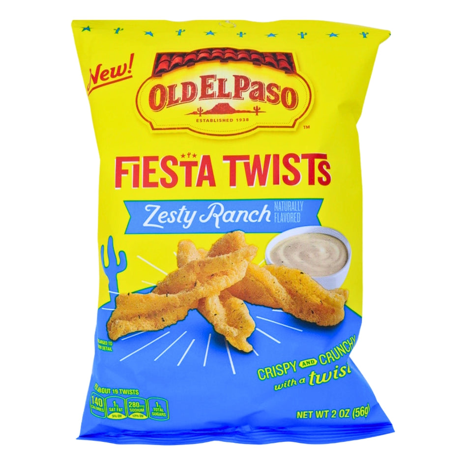 Old El Paso Fiesta Twists Zesty Ranch - 2oz - Old El Paso - Mexican Snacks - Zesty Ranch