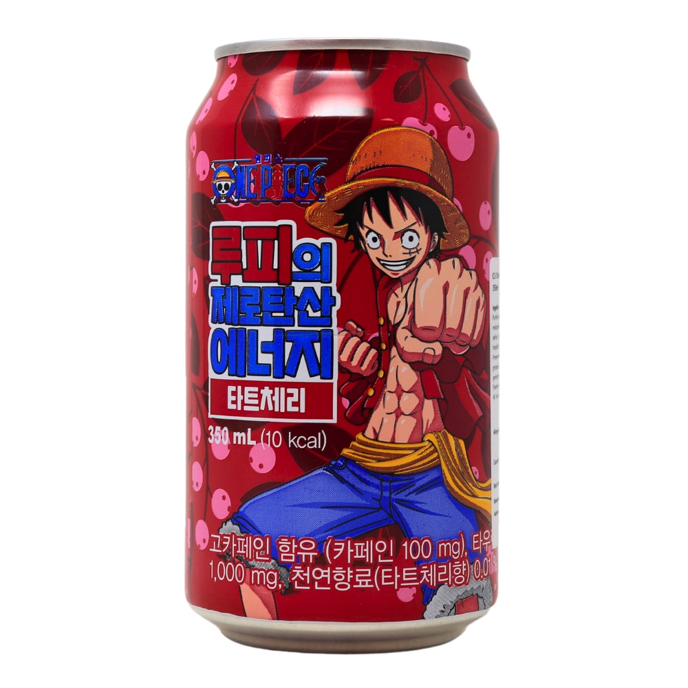 One Piece Energy Drink Cherry Tart Zero Sugar - 330mL (Korea)-Sugar Free Drinks-Korean Drinks-Best Energy Drink