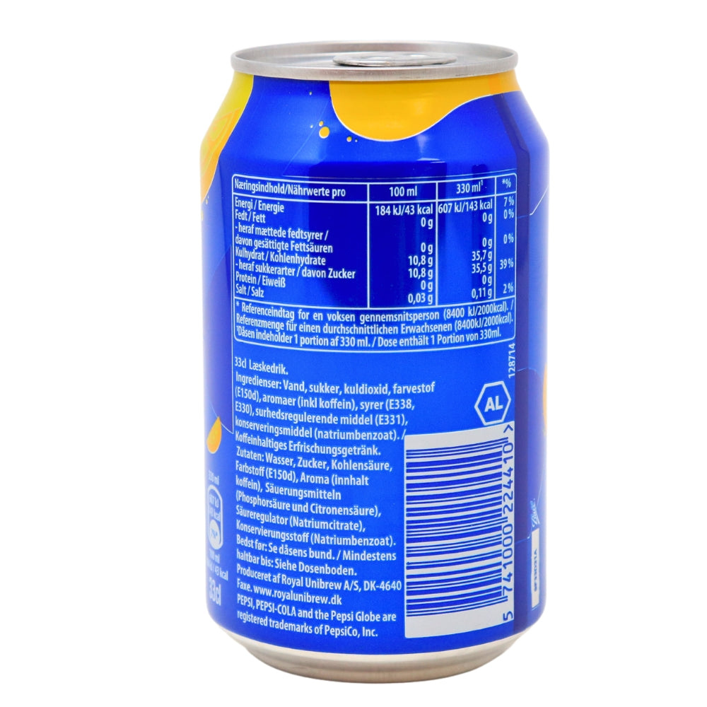 Pepsi Twist - 330mL Nutrition Facts Ingredients-Pepsi Twist-Soda Can 