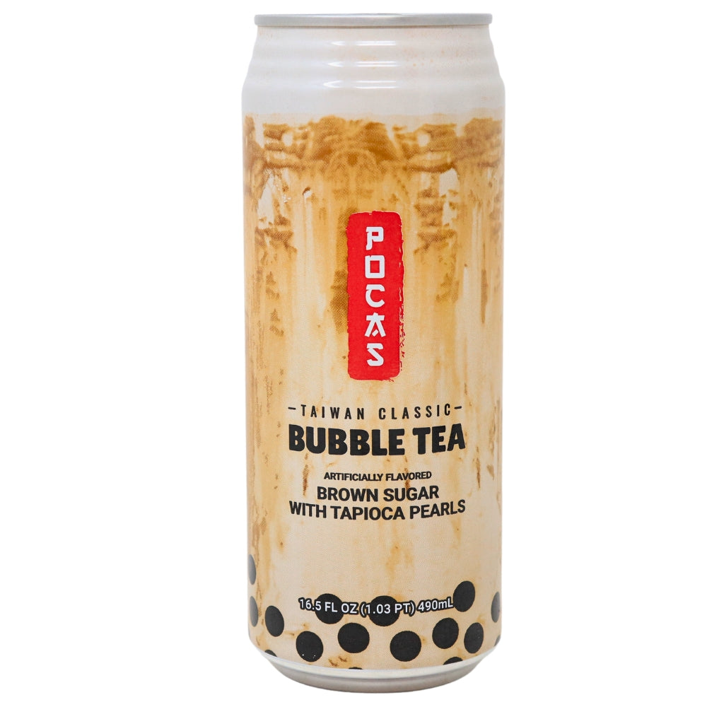 Pocas Bubble Tea with Tapioca Pearls Brown Sugar - 16.5oz-Bubble Tea-Brown Sugar Boba-Milk Tea