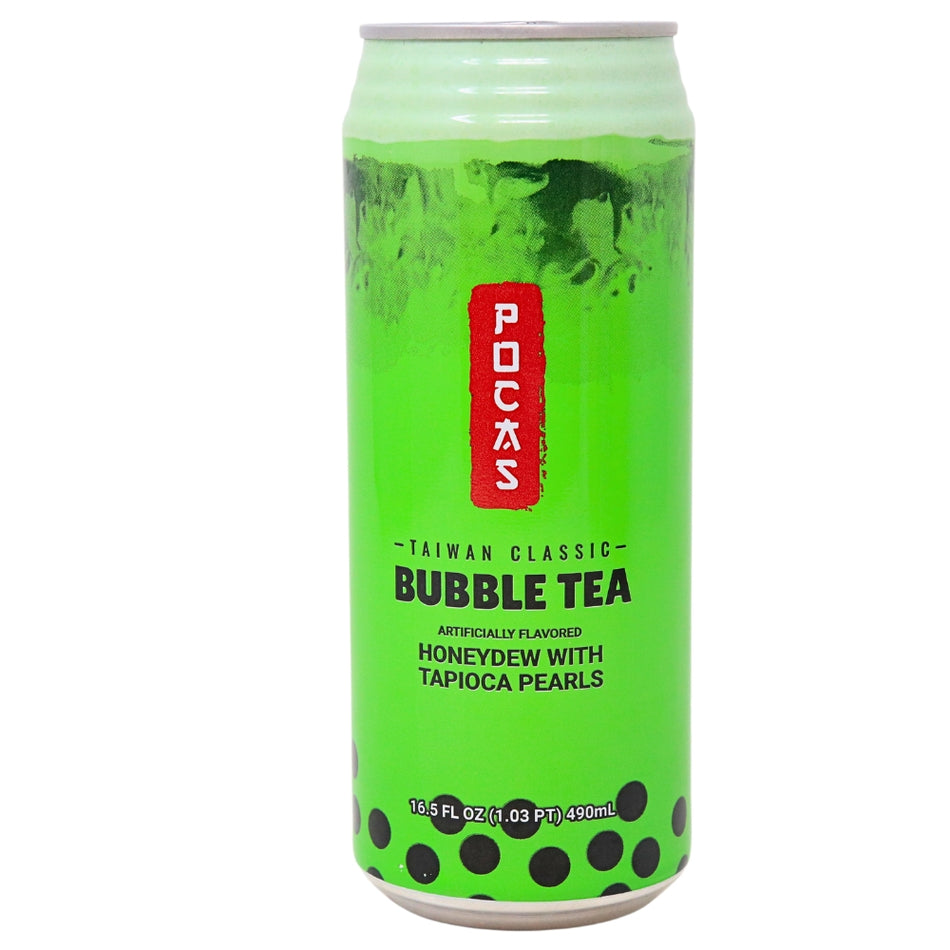 Pocas Bubble Tea with Tapioca Pearls Honeydew - 16.5oz-Bubble Tea-Honeydew Boba-Tapioca Pearls