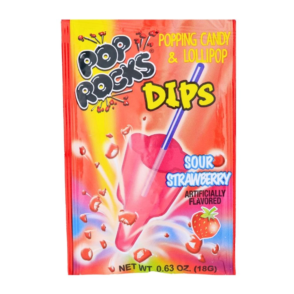 Pop Rocks Dips Sour Strawberry