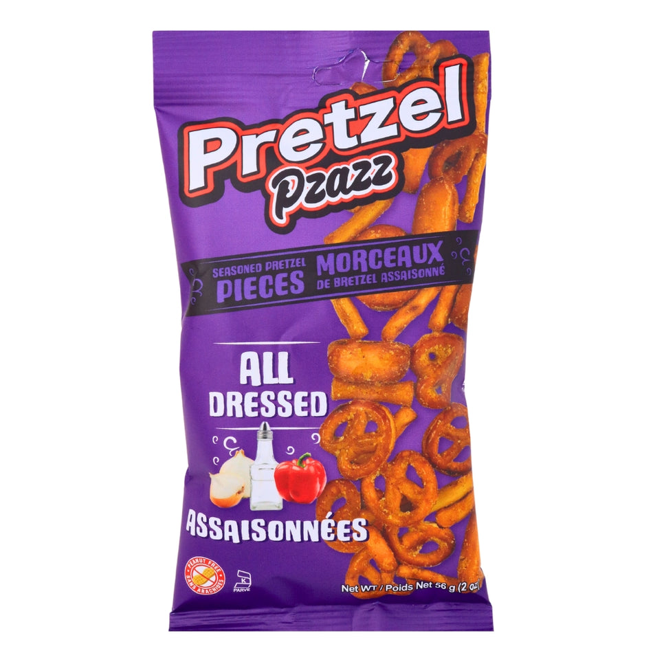 Pretzel Pzazz All Dressed - 56g - Pretzels - All Dressed Chips - Salty Snacks - Pretzel Chips