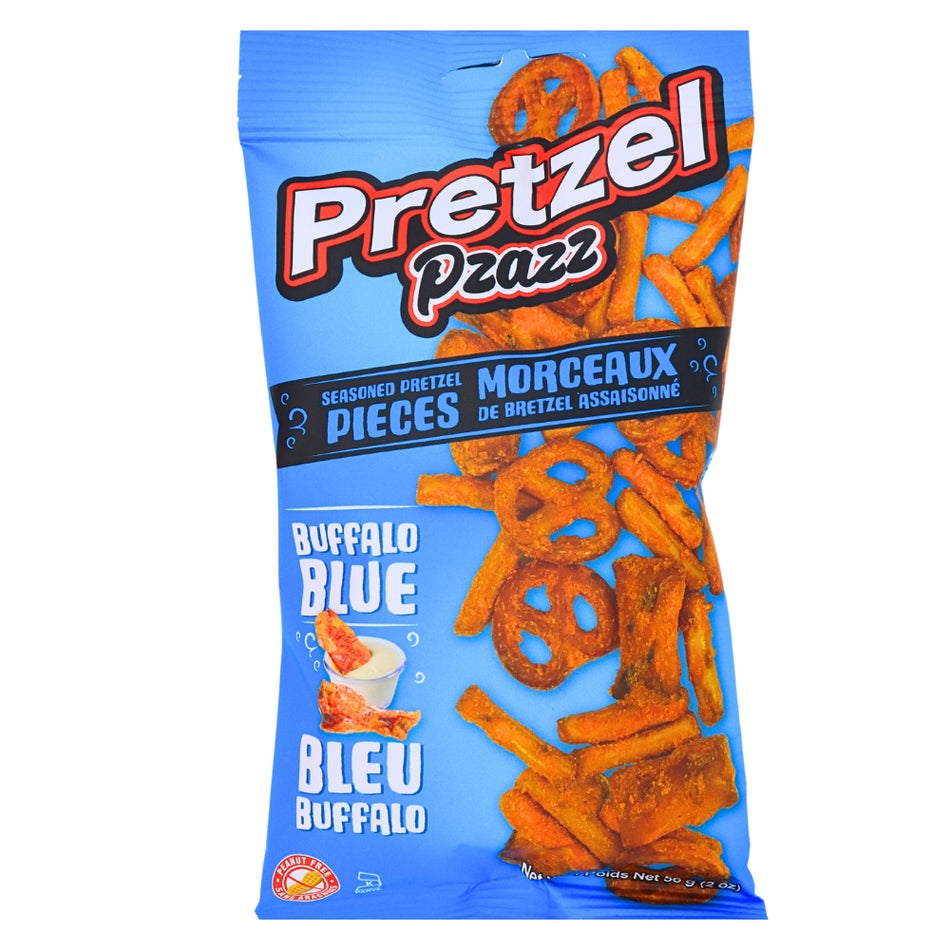 Pretzel Pzazz Buffalo Blue Cheese - 56g - Pretzels - Buffalo Chip - Blue Cheese - Pretzel Chips