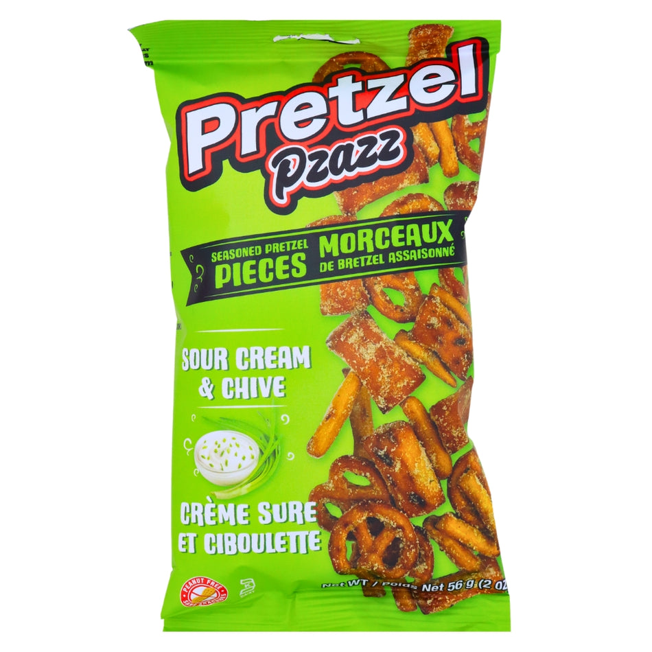 Pretzel Pzazz Sour Cream - 56g -Pretzels - Sour Cream Chips-  Pretzel Chips