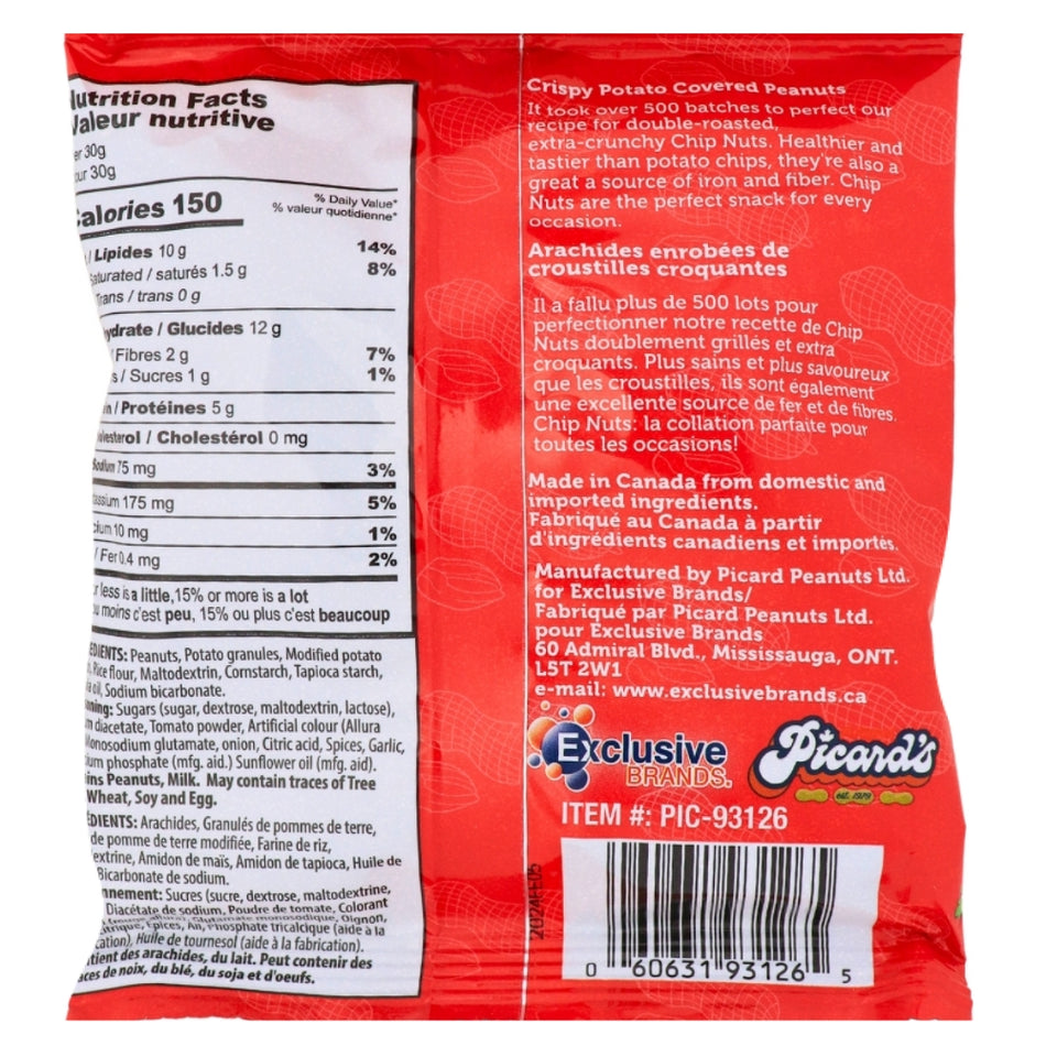 Pzazz Crunchy Nuts Ketchup - 80g Nutrition Facts Ingredients-Canadian Food-Ketchup Chips