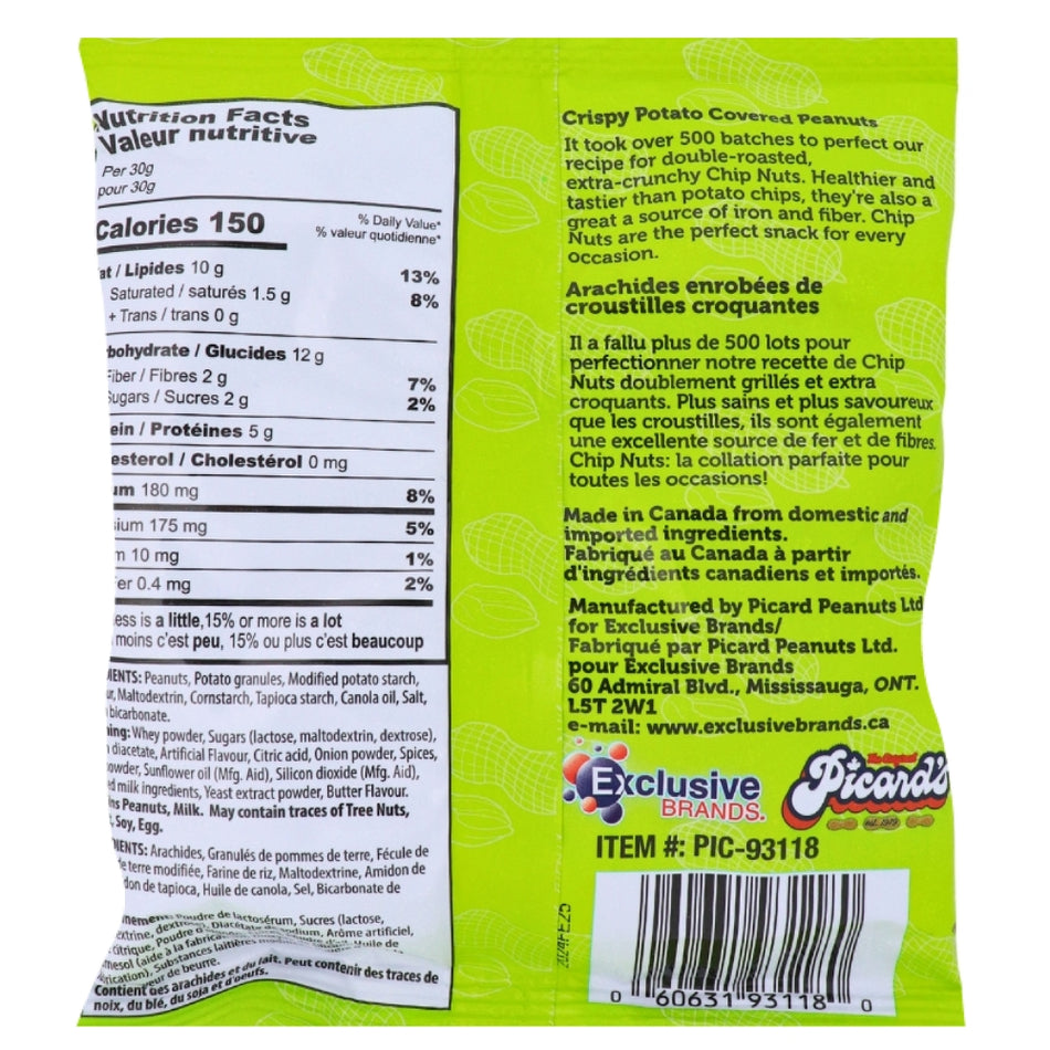 Pzazz Crunchy Nuts Spicy Dill Pickle - 80g Nutrition Facts Ingredients-Canadian Food-Spicy Pickles-Hot Nuts