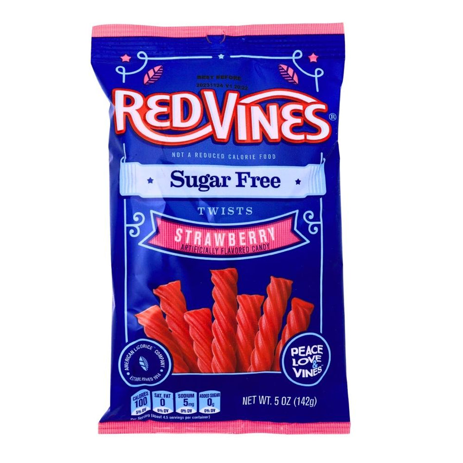 Red Vines Strawberry Twists Sugar Free Candy - 5oz.