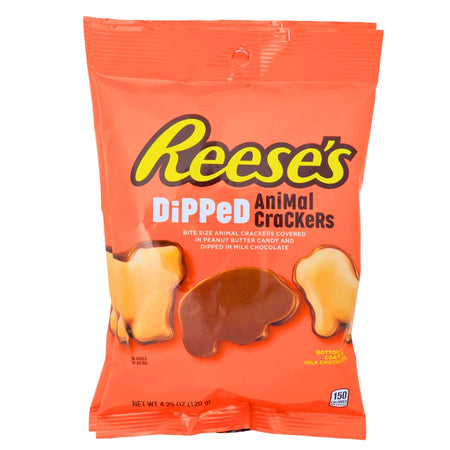Reese Dipped Animal Crackers - 4.25oz, Reeses, reeses chocolate, reese, reese chocolate, reeses peanut butter cups, new peanut butter cups, new reeses, reeses animal crackers