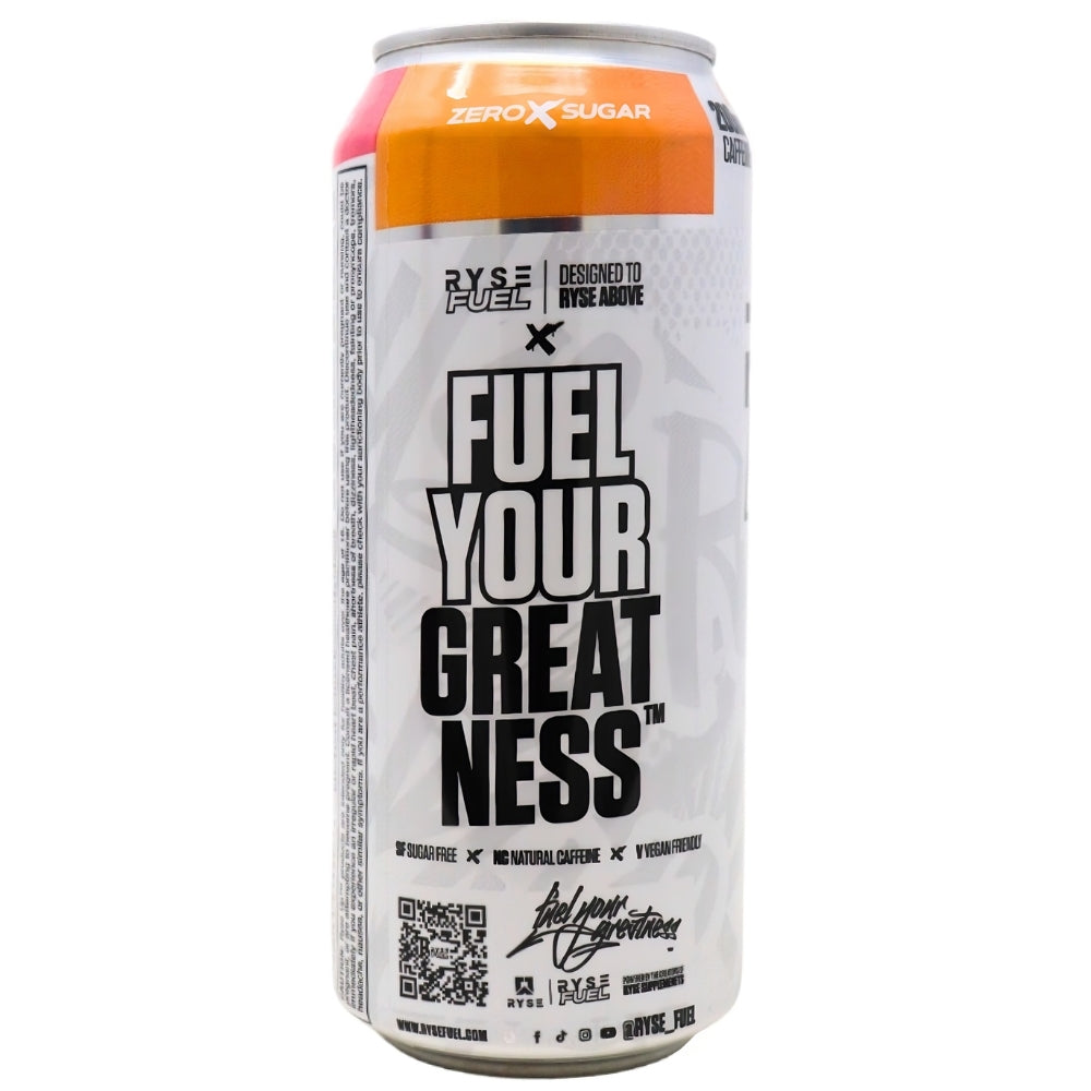 Ryse Energy Drink Peach Cooler - 473mL Nutrition Facts Ingredients-Ryse Energy Drink-Best Energy Drink