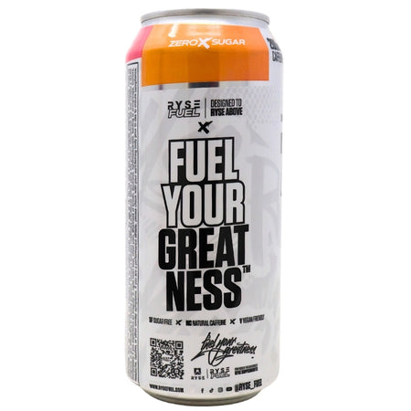 Ryse Energy Drink Peach Cooler - 473mL Nutrition Facts Ingredients-Ryse Energy Drink-Best Energy Drink