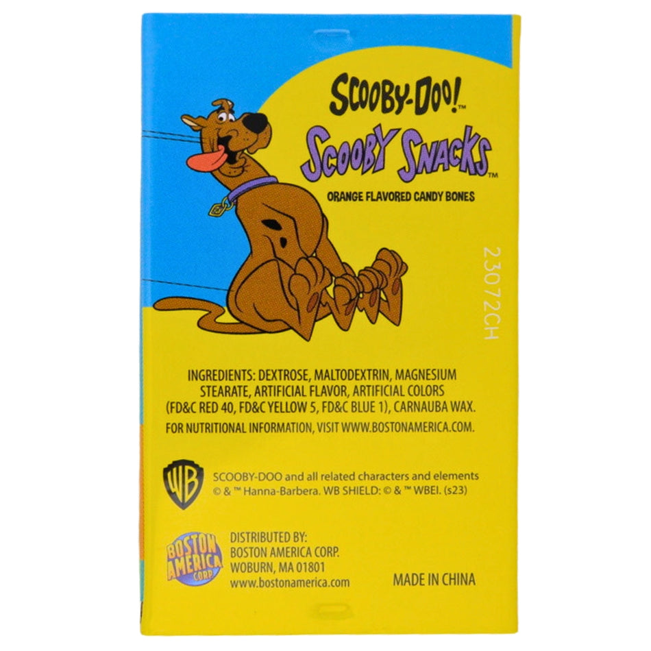 Boston America Scooby Snack Slider Tin - 1oz Nutrition Facts Ingredients Bon bon candy  Orange candy 