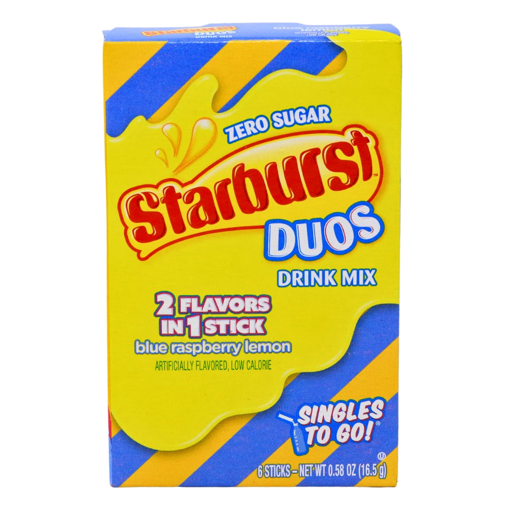 Starburst Duos Singles to Go Blue Raspberry Lemon