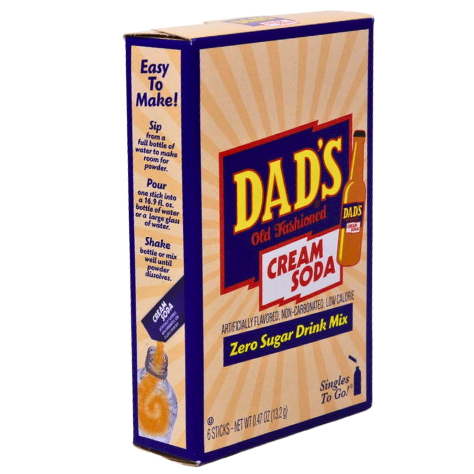 Dad's Old Fashioned Singles To Go Cream Sodaa-Flavored water-Dad's Old Fashioned-cream soda