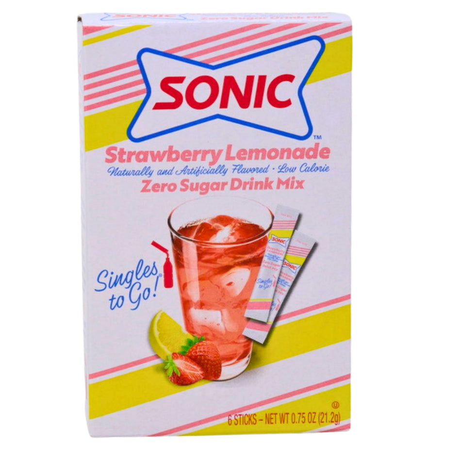 Sonic Strawberry Lemonade Zero Sugar Singles To-Go Drink Mix