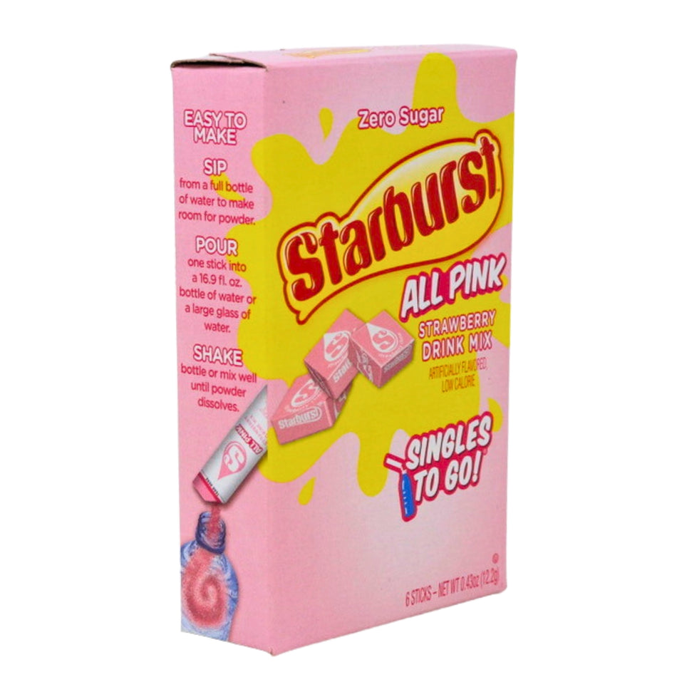 Starburst Singles To Go Drink Mix-All Pink-All Pink Starburst-pink starburst-flavored water