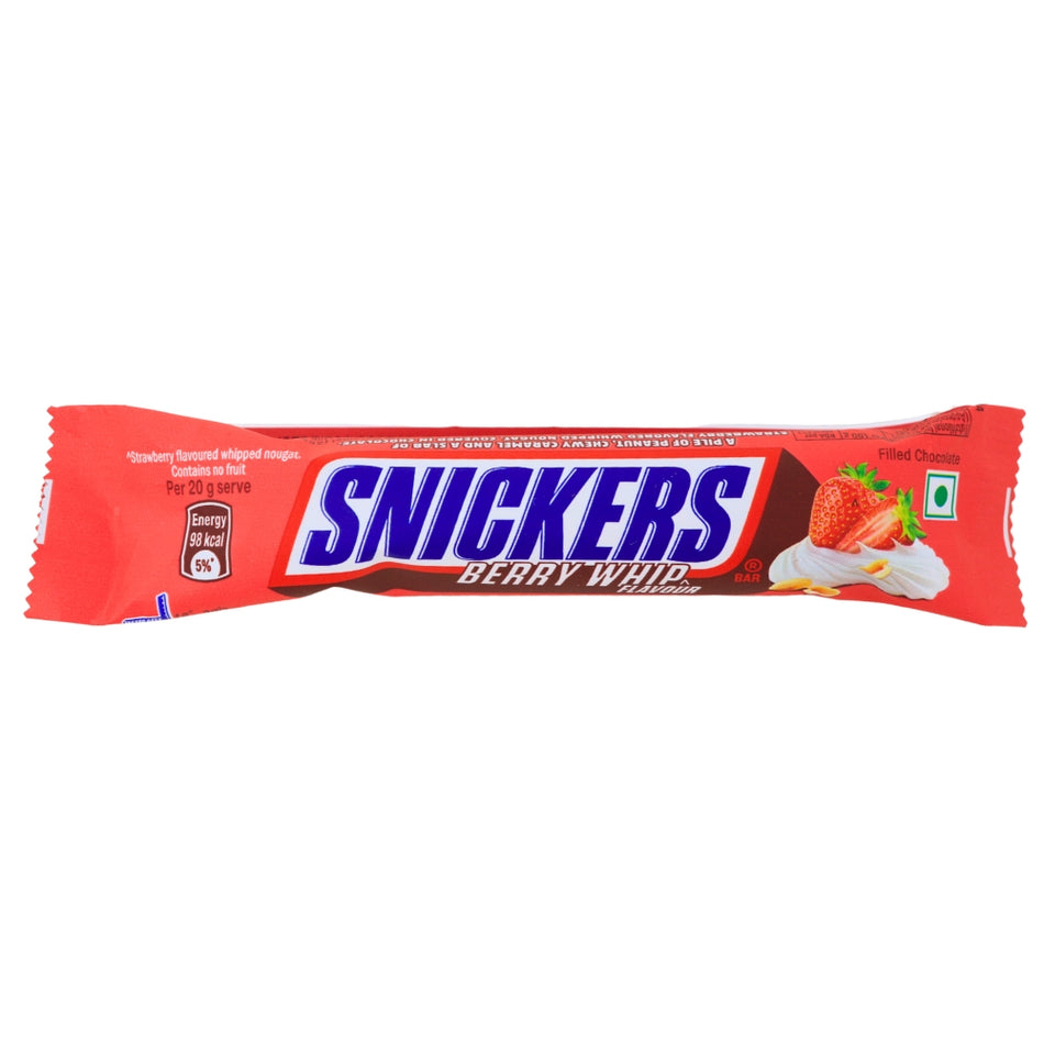 Snickers Berry Whip (India) - 22g -Snickers Bar - Indian Candy - Chocolate Bar