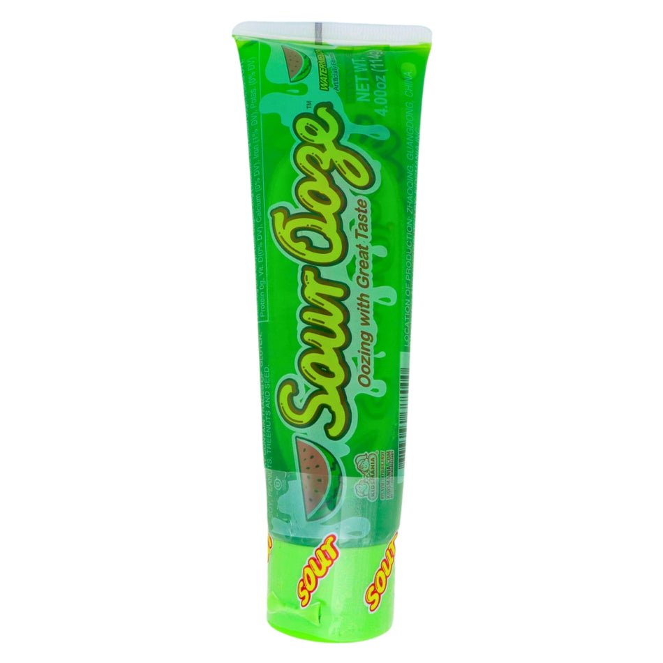 Sour Ooze Tube Candy Gel - 4 oz., Sour Ooze Tube Candy Gel, Sour candy flavors, Gooey candy adventure, Tangy taste sensation, Whimsical snacking, Sour candy lovers, Pucker-worthy treats, Sour candy for parties, Sour candy pranks, Vibrant candy colors, Sour flavor burst, Sour cravings, Wild and fun candy, Taste bud adventure