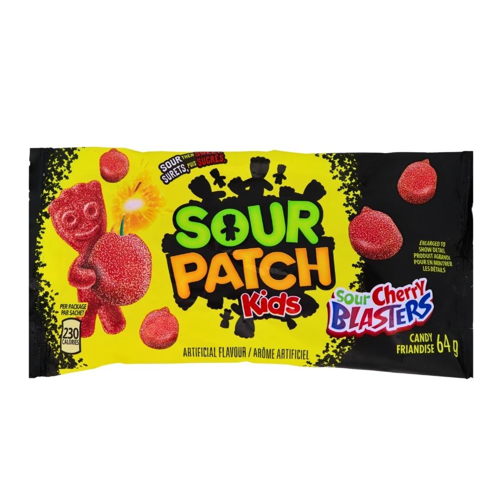 Maynards Sour Patch Kids Sour Cherry Blasters - 64g, Sour Patch Kids Sour Cherry Blasters, Cherrylicious excitement, Mouth-puckering, Taste explosion, Sour and sweet, Chewy candy, Flavor fiesta, Tangy cherry goodness, Wild ride of sour sensations, Embrace the sour side, maynards, maynards candy, maynards sour patch kids, sour patch kids