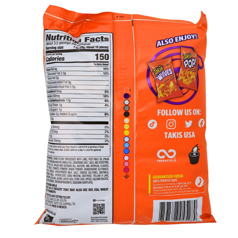 Takis Intense Nachos Nutrition Facts Ingredients-Takis-Takis Chips-Mexican Chips