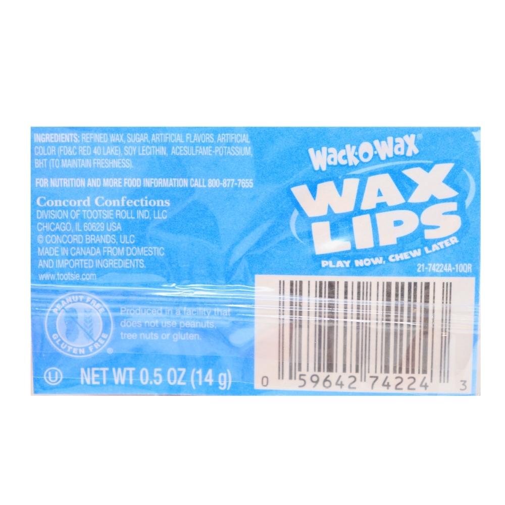 Wack O Wax Wax Lips, Motor Mouth, Packaged Candy
