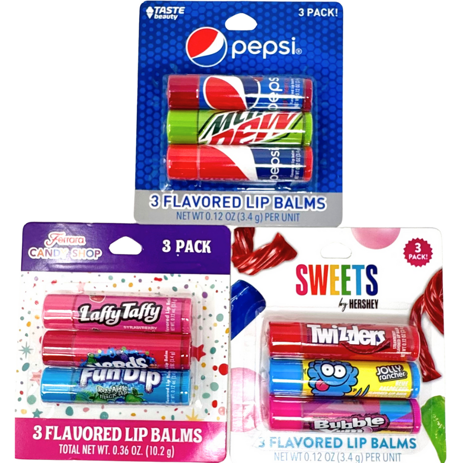 Candy/Soda Lip Balm 3 Pack - 3.4g each