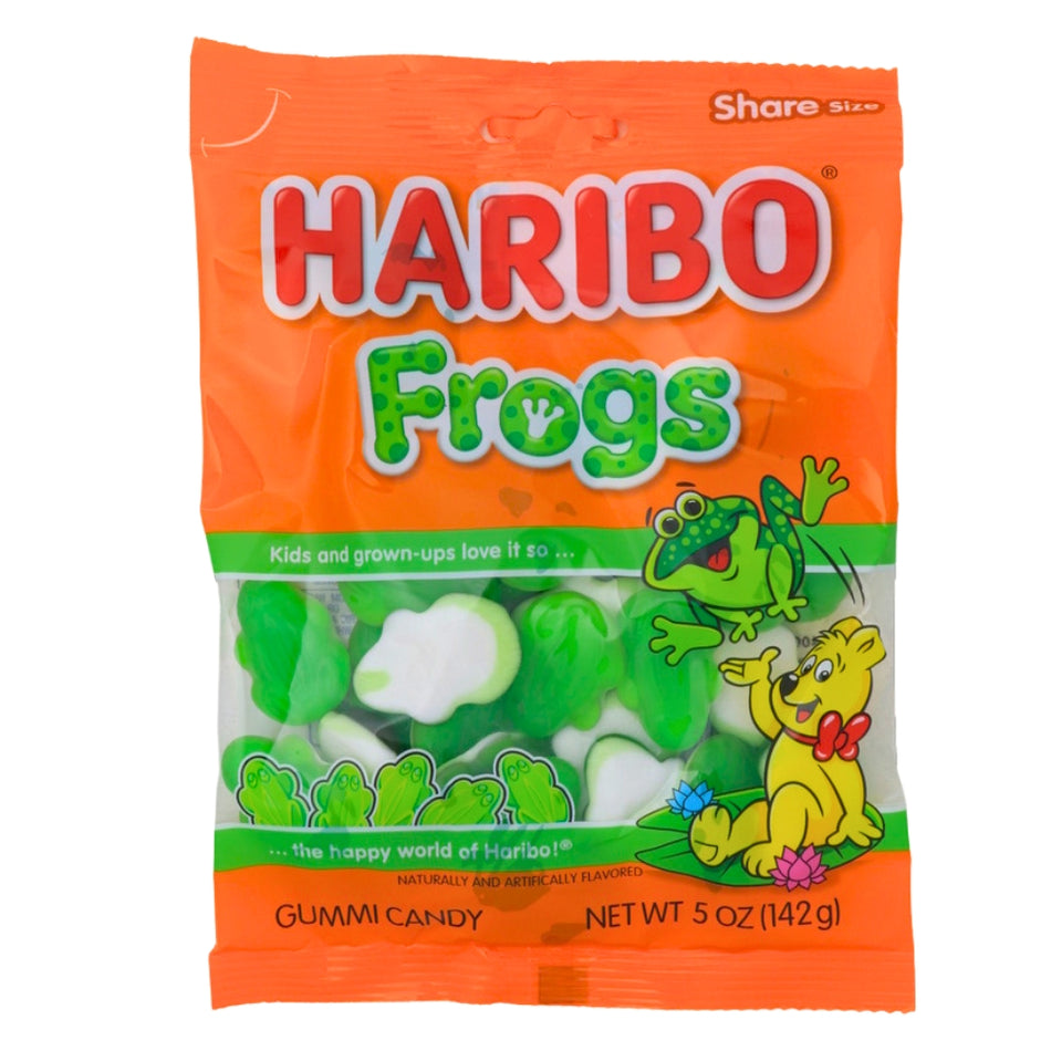Haribo Frogs - 5oz, Haribo Frogs, chewy gummy candies, fruity delight, bold flavors, juicy, soft and chewy, candy buffet, amphibian-inspired fun
