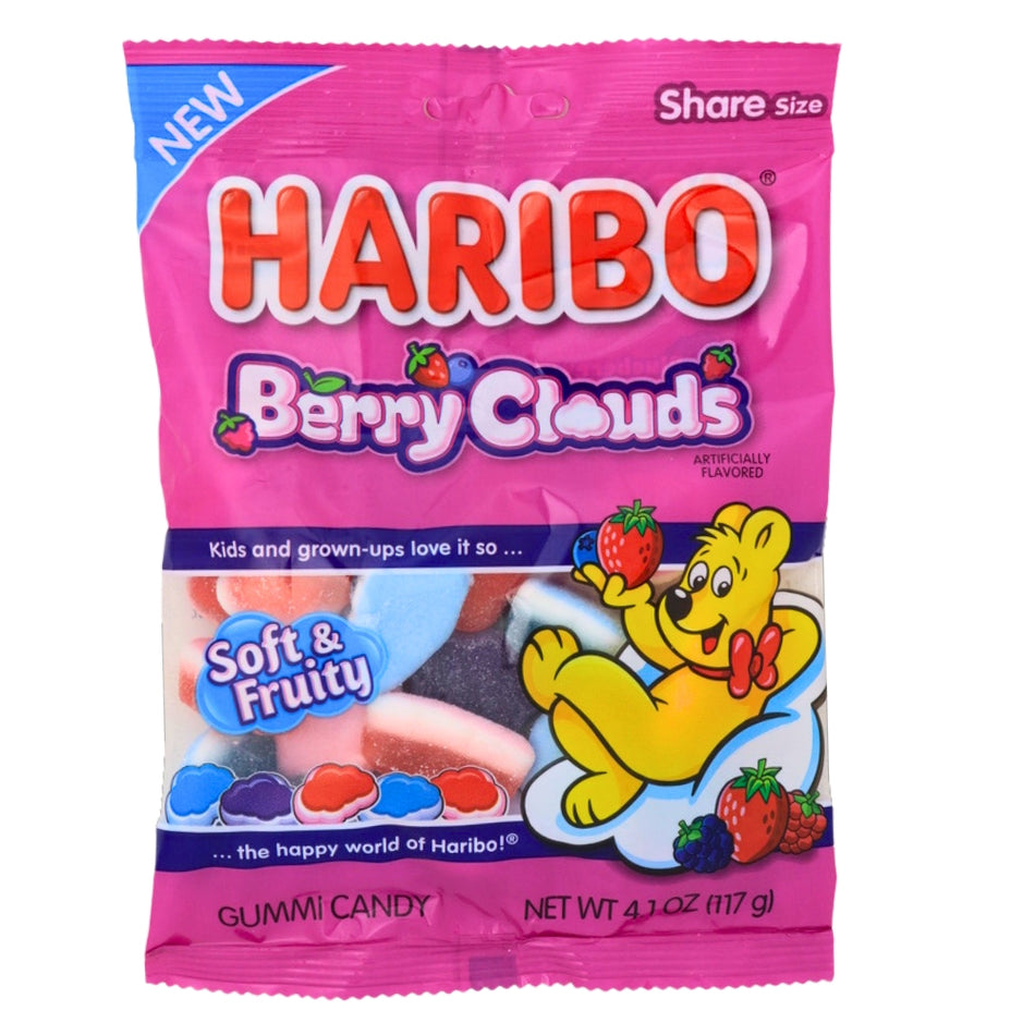 Haribo Berry Clouds - 4.1oz, Haribo, haribo gummy, haribo gummies, haribo berry clouds, haribo berry