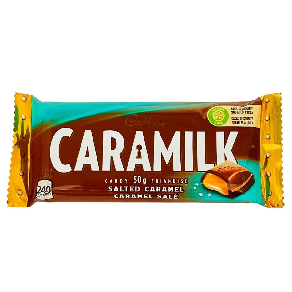 Caramilk Salted Caramel - 50g, Caramilk Salted Caramel, Sweet and salty delight, Flavor adventure, Irresistible chocolate, Whimsical chocolate experience, Salted caramel euphoria, Velvety richness, Indulgent chocolate treat, Sweet caramel magic, Savory blissful journey, caramilk, caramilk chocolate, caramilk chocolate bar, caramilk salted caramel