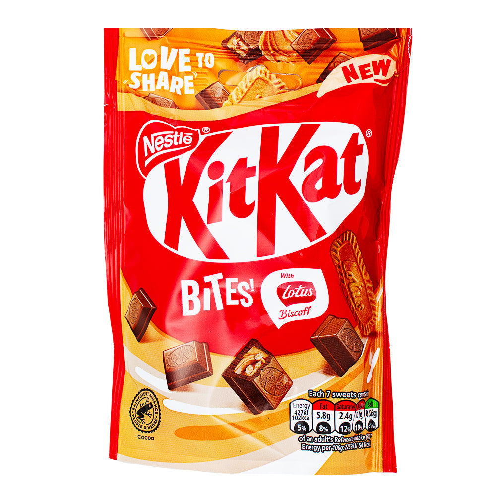 Kit Kat Bites with Lotus Biscoff (UK) - 90g - Exotic Snacks from Kit Kat!