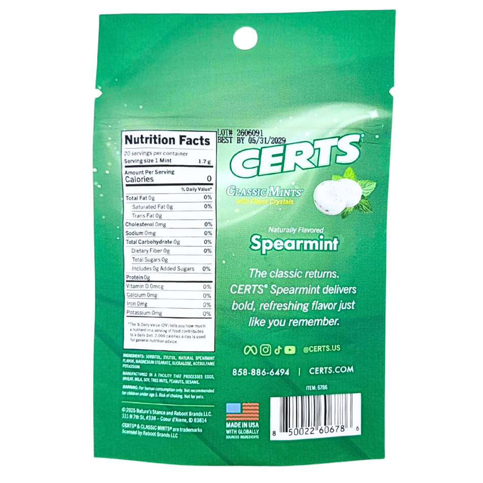 Certs Spearmint Mints - 34g