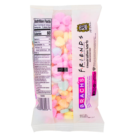 Friends Conversation Hearts - 8.5oz Nutrition Facts Ingredients-Candy hearts-Valentine's Day candy-Friends Conversation Hearts