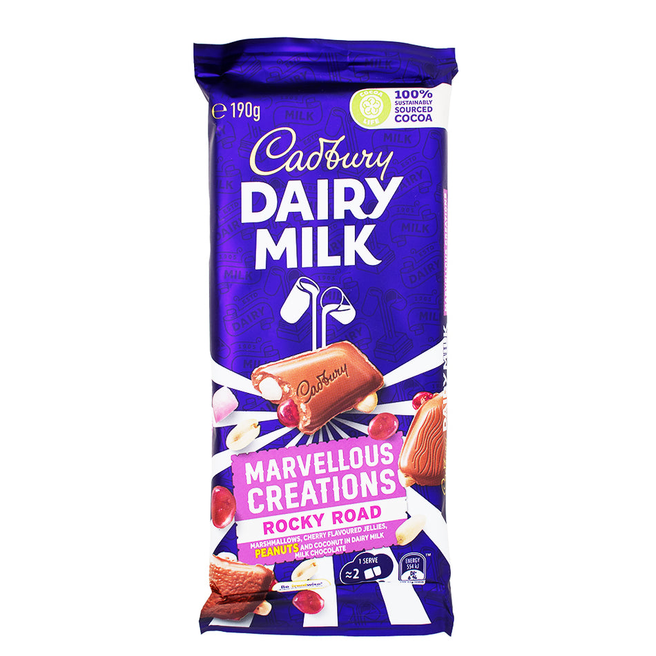 Cadbury Dairy Milk Marvellous Creations Rocky Road (Aus) - 190g-Cadbury-Dairy Milk-Rocky Road-Candy Bar-Australian Candy