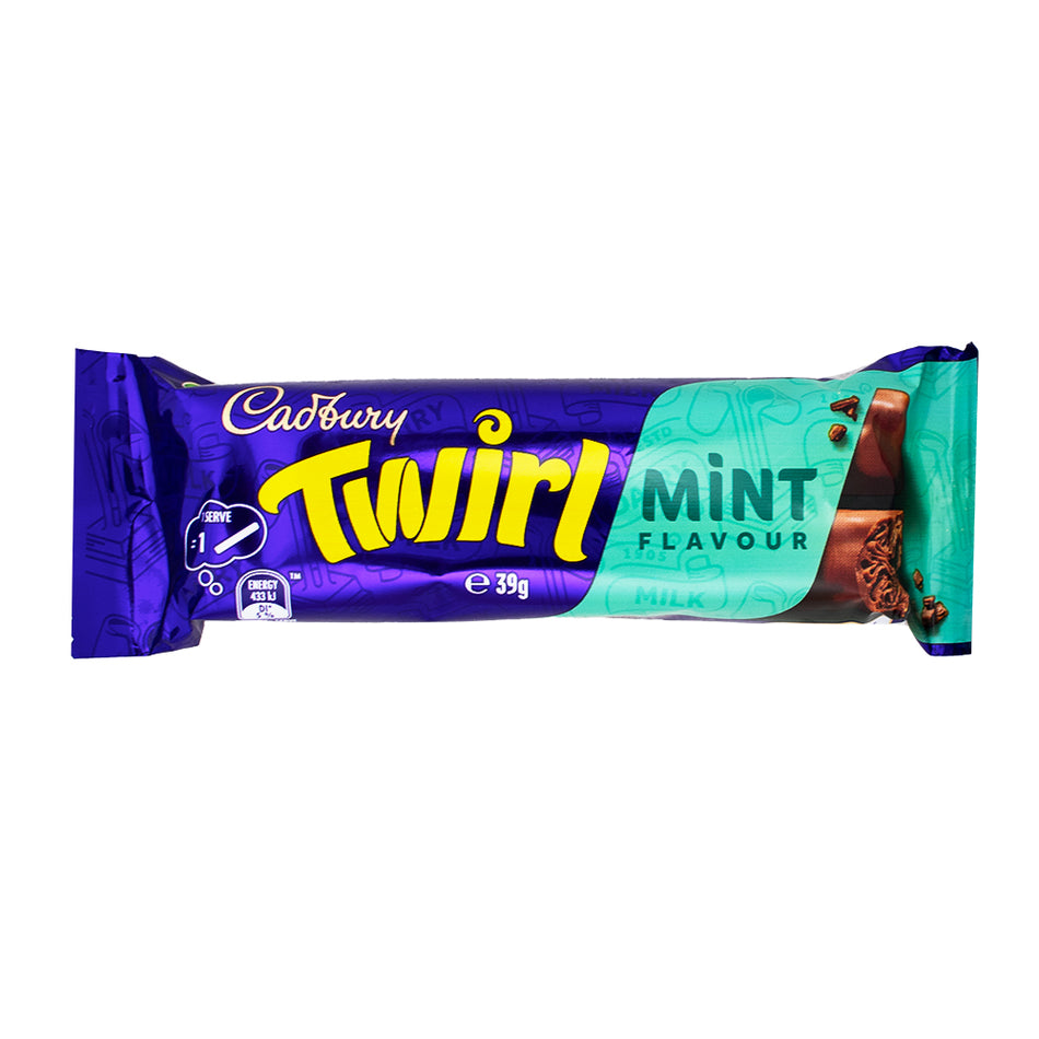 Cadbury Twirl Mint (Aus) - 39g - Cadbury Chocolate from Australia!
