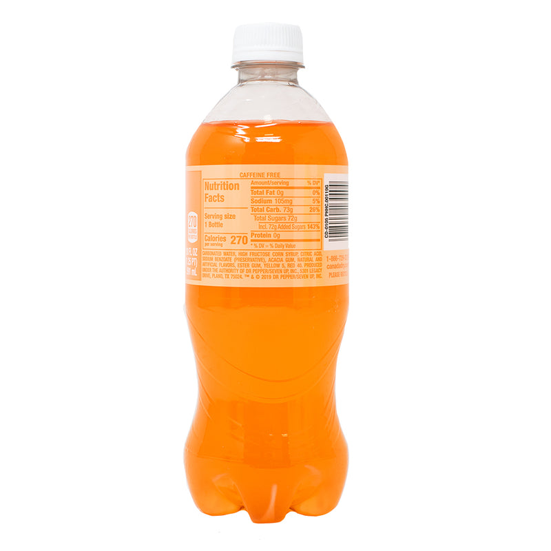 Canada Dry Peach Ginger Ale - 591mL Nutrition Facts Ingredients