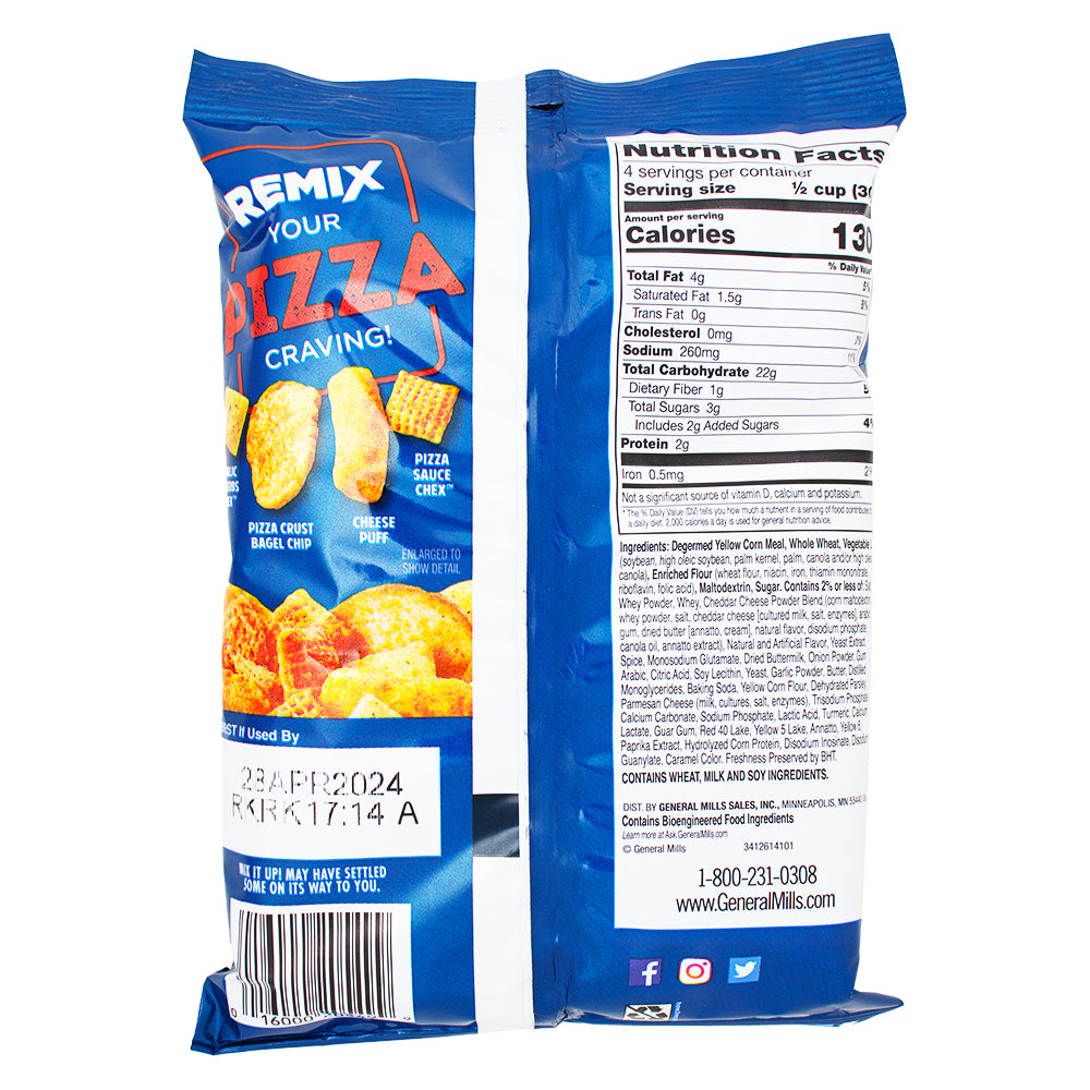 Chex Mix Remix Cheesy Pizza - 4.25oz Nutrition Facts Ingredients-Chex Mix-pizza chips-Cheese chips
