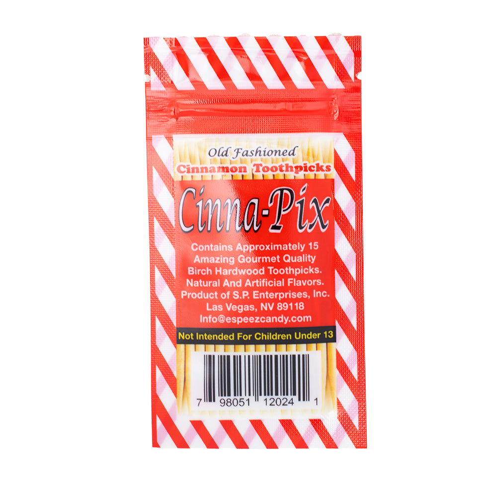 Cinna-Pix Cinnamon Toothpicks Nutrition Facts Ingredients