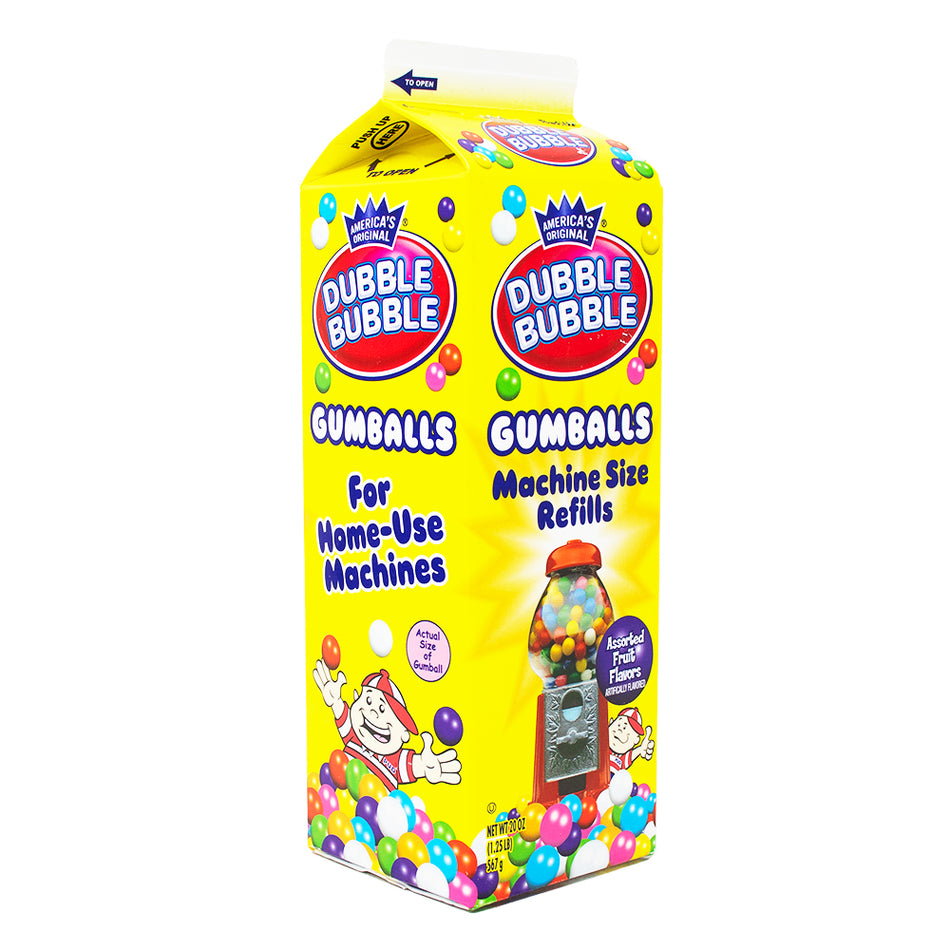 Dubble Bubble Gumballs Refills Carton - 20oz-Dubble bubble gum-Gumball