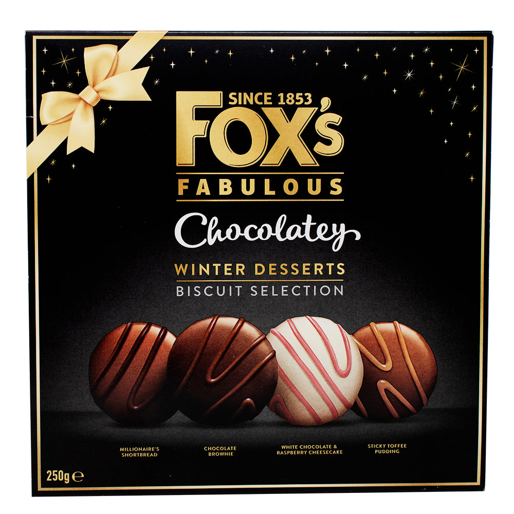Fox's Winter Desserts Biscuit Selection Box (UK) - 250g-British chocolate-Chocolate biscuits-White chocolate-toffee
