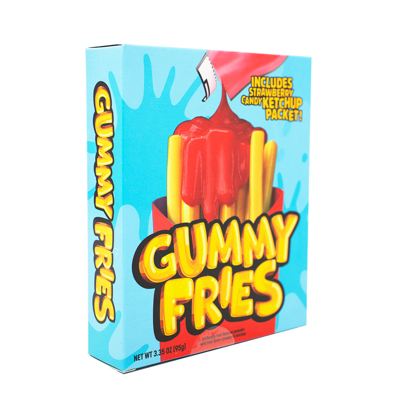 Gummy Fries with Strawberry Ketchup Candy - 3.35oz - Gummy Candy