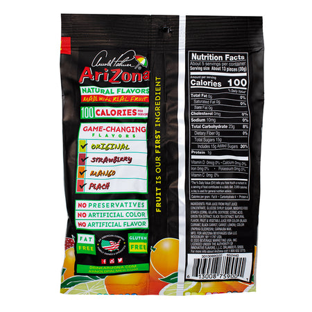 Arizona Half & Half Fruit Snacks - 142g **BB OCT 15/23** Nutrition Facts Ingredients