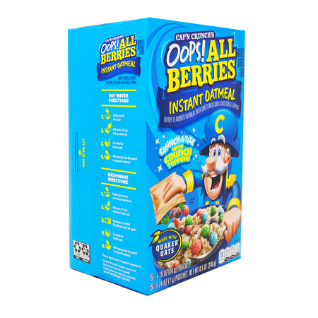Captain Crunch Instant Oatmeal Oops All Berries 6 Pouches - 34g