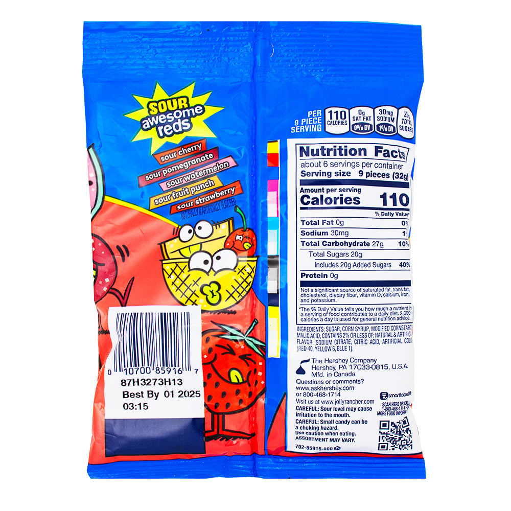 Jolly Rancher Gummies Sour Awesome Reds | Candy Funhouse – Candy