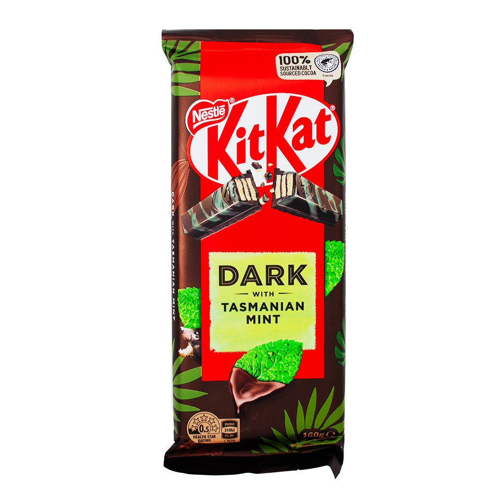 Kit Kat Dark with Tasmanian Mint (Aus) - 160g-Australian Candy-Kit Kat-Kit Kat Flavors-Mint Chocolate 