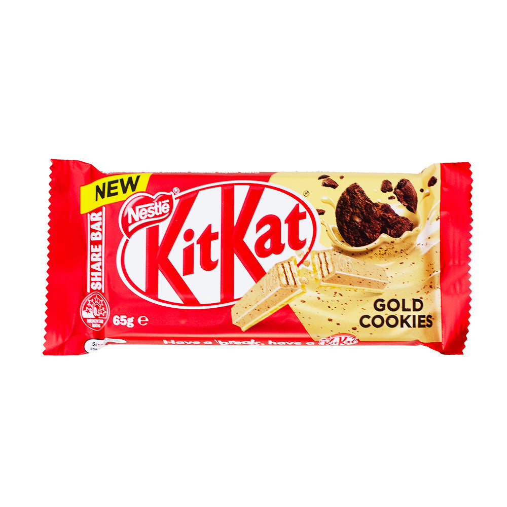 Kit Kat Gold Cookies (Aus) - 65g-Kit Kat-Kit Kat Flavors-Chocolate Bar-Gold Chocolate