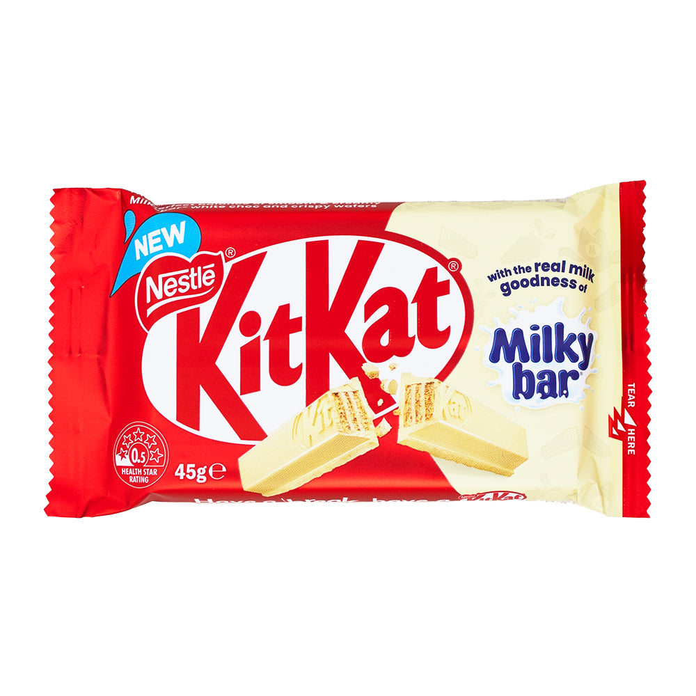 Kit Kat Milky Bar (Aus) - 45g-Australian Candy-Kit Kat-Kit Kat Flavors-White Chocolate-Milky Bar