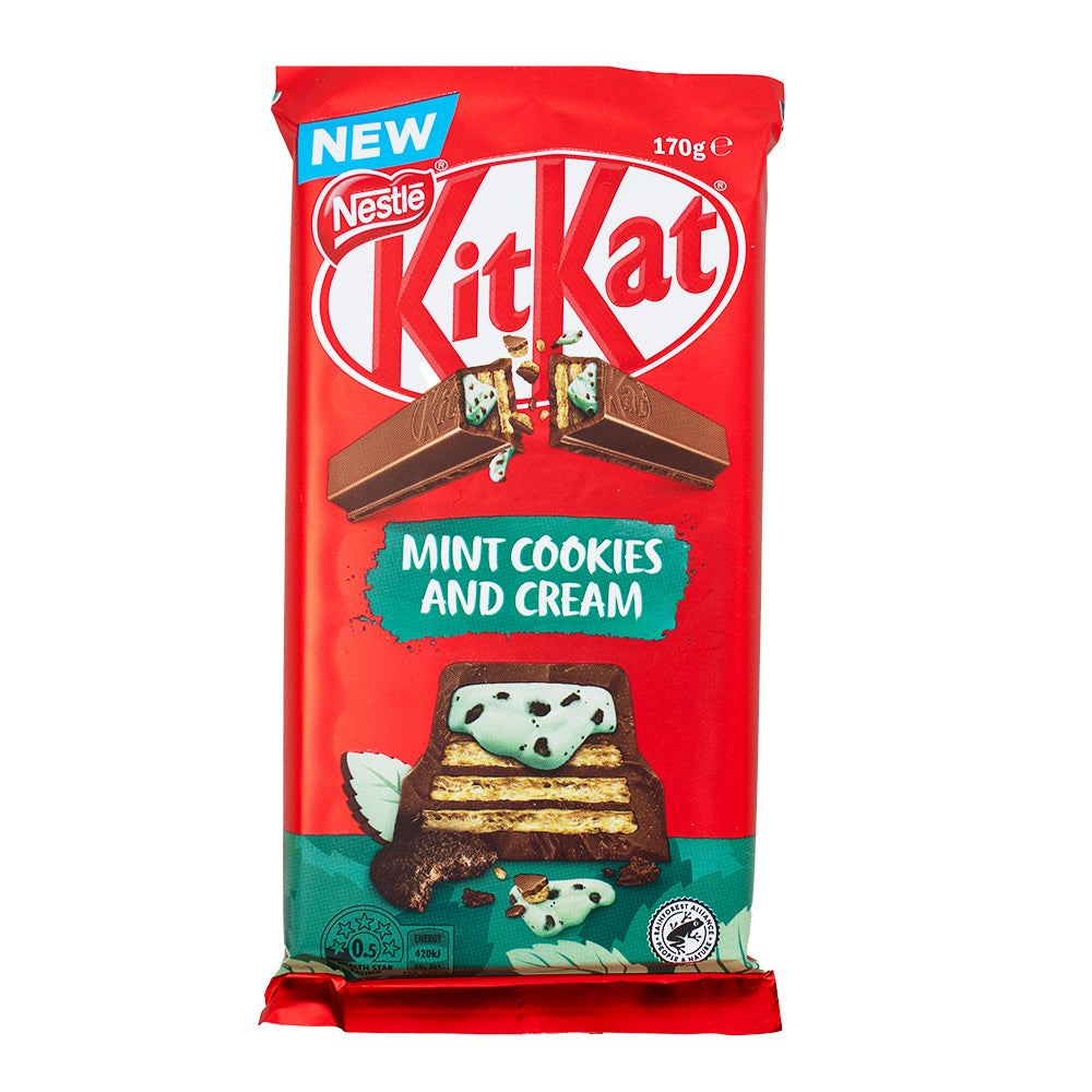 Kit Kat Mint Cookies and Cream (Aus) - 170g-Kit Kat-Kit Kat Flavors-Mint Chocolate-Cookies and Cream