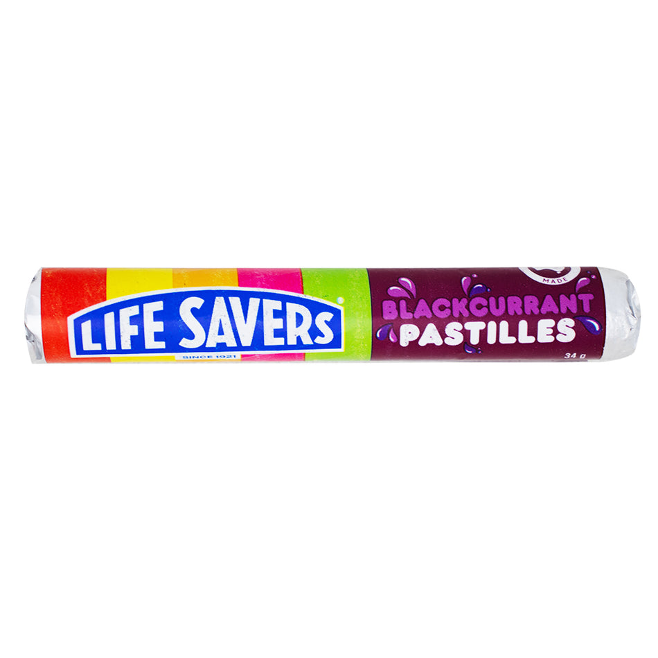 Australia Lifesaver Blackcurrant Pastilles - 34g (Aus)-Lifesavers-Lifesaver Gummies-Australian Candy-Lifesavers Candy