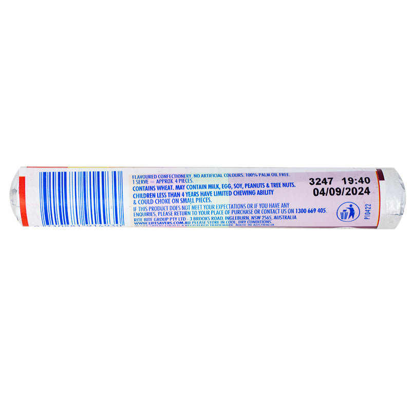Australia Lifesaver Blackcurrant Pastilles - 34g (Aus) Nutrition Facts Ingredients-Lifesavers-Lifesaver Gummies-Australian Candy-Lifesavers Candy